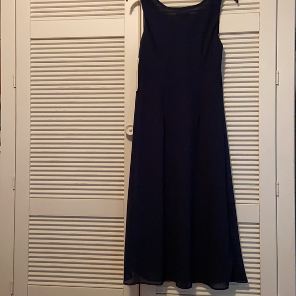Navy Blue  Sleeveless Dress with Jacket - Jacket Dress - Picture 5 of 14